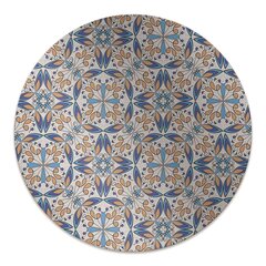 Apvalus kilimėlis po kėdę Decormat, Maroko ornamentas, 100 cm, įvairių spalvų kaina ir informacija | Biuro kėdės | pigu.lt