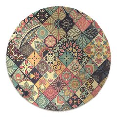 Apvalus kilimėlis po kėdę Decormat, Etninė mozaika, 100 cm, įvairių spalvų kaina ir informacija | Biuro kėdės | pigu.lt