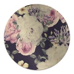 Apvalus kilimėlis po kėdę Decormat, Vintažinės baltos rožės, 100 cm, įvairių spalvų kaina ir informacija | Biuro kėdės | pigu.lt