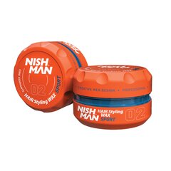Plaukų formavimo vaškas Nishman Hair Styling Wax 02 Sport vyrams, 100 ml цена и информация | Средства для укладки волос | pigu.lt
