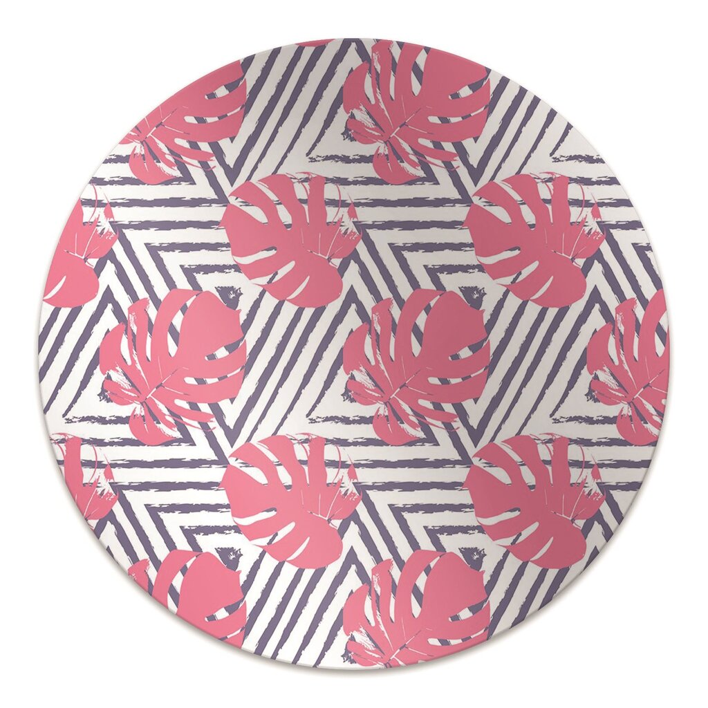 Apvalus kilimėlis po kėdę Decormat, Rožiniai lapai, 100 cm, įvairių spalvų цена и информация | Biuro kėdės | pigu.lt