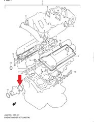 Vandens siurblio žiedas Mitsubishi Motors 09280-71003, 1 vnt. kaina ir informacija | Auto reikmenys | pigu.lt