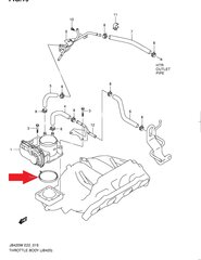 Droselinės sklendės žiedas Suzuki Motor Corporation 13421-65J00, 1 vnt. kaina ir informacija | Auto reikmenys | pigu.lt