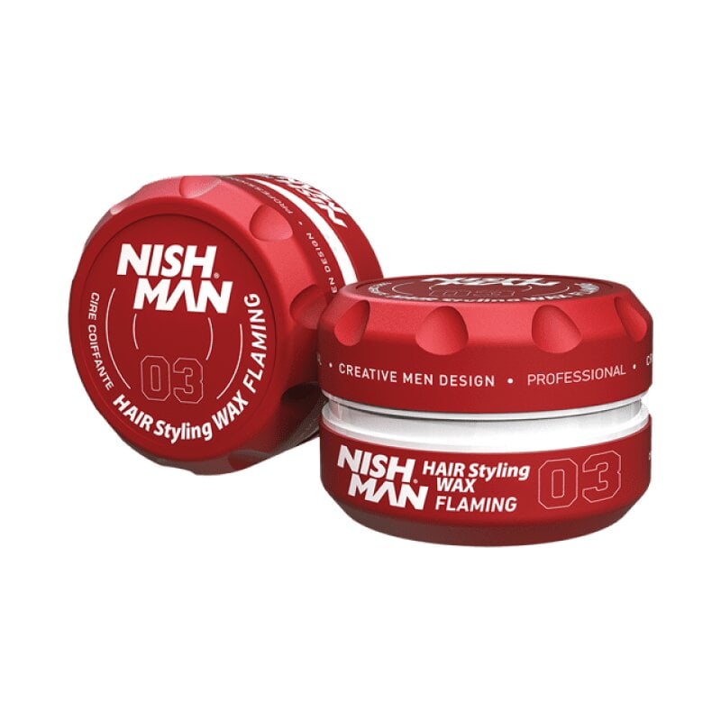 Plaukų formavimo vaškas Nishman Hair Styling Wax 03 Flaming vyrams, 150 ml цена и информация | Plaukų formavimo priemonės | pigu.lt