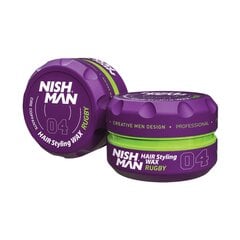 Plaukų formavimo vaškas Nishman Hair Styling Wax 04 Rugby vyrams, 150 ml цена и информация | Средства для укладки волос | pigu.lt