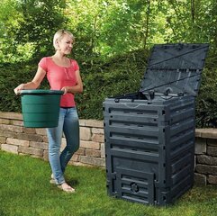 GARANT GARDENS 1 indo komposteris 450 l juodas kaina ir informacija | Komposto dėžės, lauko konteineriai | pigu.lt