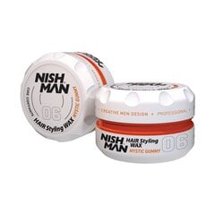 Plaukų formavimo vaškas Nishman Hair Styling Wax 06 Mystic Gummy vyrams, 150 ml цена и информация | Средства для укладки волос | pigu.lt