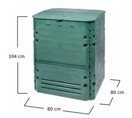 1 камера для компоста Graf 600 л зеленая цена и информация | Уличные контейнеры, контейнеры для компоста | pigu.lt