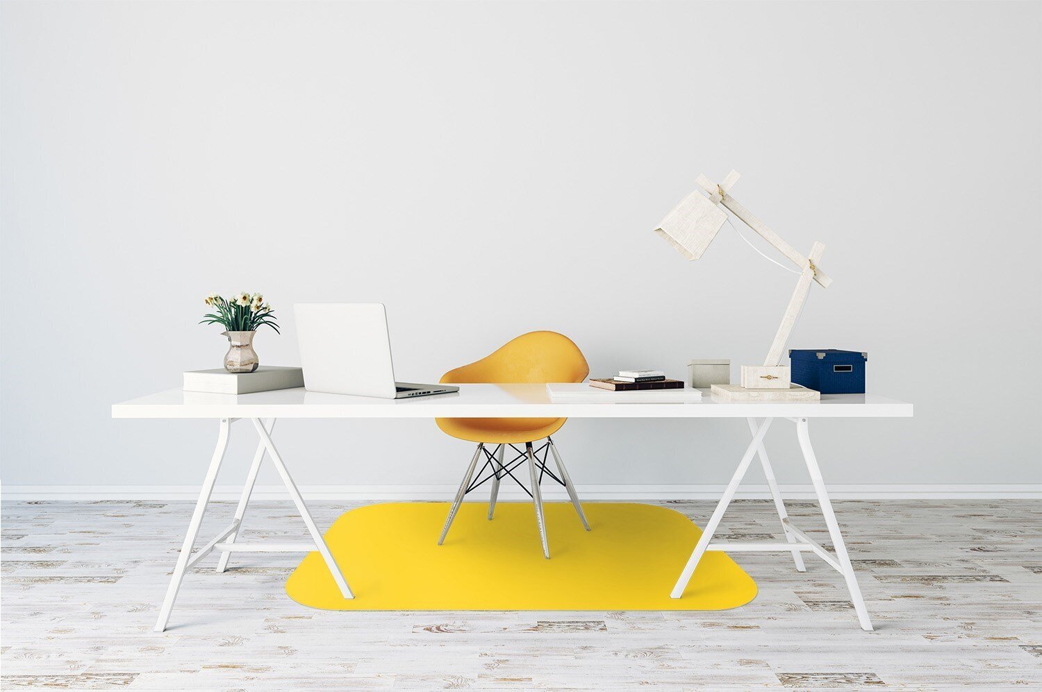 Apsauginis grindų kilimėlis Decormat Ryškiai geltona spalva, 100x70 cm, įvairių spalvų kaina ir informacija | Biuro kėdės | pigu.lt