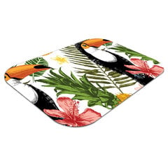 Apsauginis grindų kilimėlis Decormat Toucan ir ananasai, 100x70 cm, įvairių spalvų kaina ir informacija | Biuro kėdės | pigu.lt