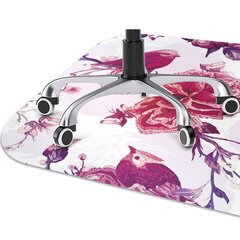 Apsauginis grindų kilimėlis Decormat Purpuriniai paukščiai, 100x70 cm, įvairių spalvų цена и информация | Офисные кресла | pigu.lt
