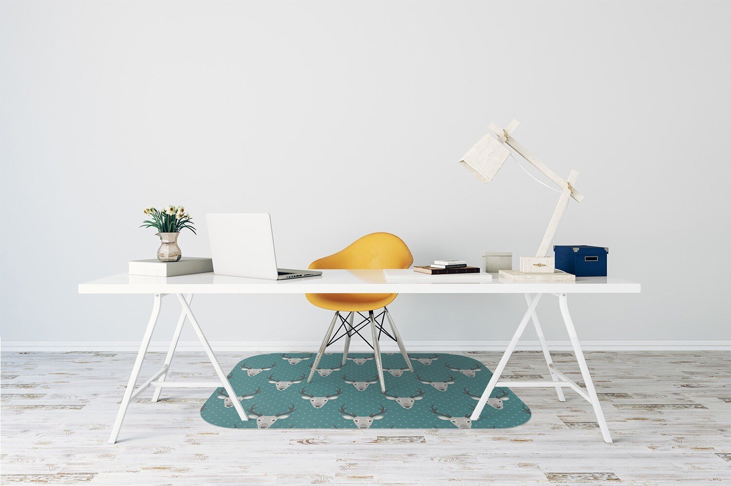 Apsauginis grindų kilimėlis Decormat Pilkieji elniai, 100x70 cm, įvairių spalvų kaina ir informacija | Biuro kėdės | pigu.lt