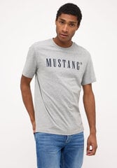 Mustang vyriški marškinėliai, pilki kaina ir informacija | Vyriški marškinėliai | pigu.lt