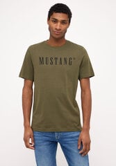 Mustang vyriški marškinėliai, alyvuogių žalios spalvos цена и информация | Мужские футболки | pigu.lt