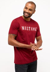 Mustang vyriški marškinėliai, tamsiai raudoni kaina ir informacija | Vyriški marškinėliai | pigu.lt