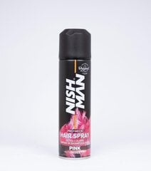 Plaukų purškiklis dažai Nishman Colour Hair Spray Pink, rožinė, 150 ml цена и информация | Краска для волос | pigu.lt