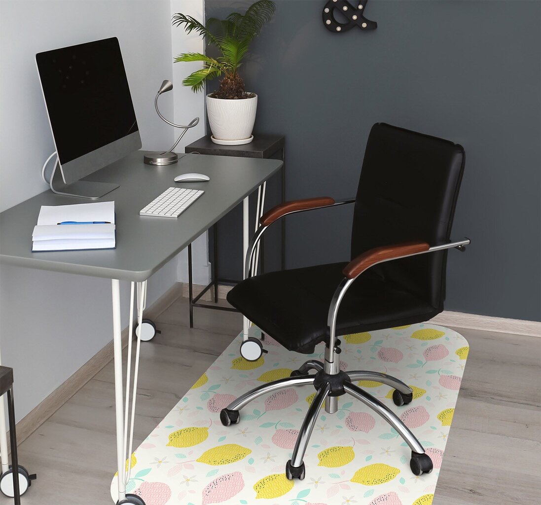 Apsauginis grindų kilimėlis Decormat Citrinos, 100x70 cm, įvairių spalvų kaina ir informacija | Biuro kėdės | pigu.lt