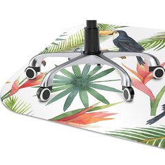 Apsauginis grindų kilimėlis Decormat Toucans ant šakos, 100x70 cm, įvairių spalvų цена и информация | Офисные кресла | pigu.lt