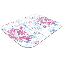Apsauginis grindų kilimėlis Decormat Purpurinės gėlės, 100x70 cm, įvairių spalvų цена и информация | Офисные кресла | pigu.lt