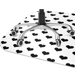 Apsauginis grindų kilimėlis Decormat Juodosios širdys, 100x70 cm, įvairių spalvų цена и информация | Офисные кресла | pigu.lt