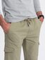 Kelnės vyrams Ombre OM-PAJO-0123, smėlio spalvos цена и информация | Vyriškos kelnės | pigu.lt