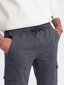 Kelnės vyrams Ombre OM-PAJO-0123, pilkos kaina ir informacija | Vyriškos kelnės | pigu.lt