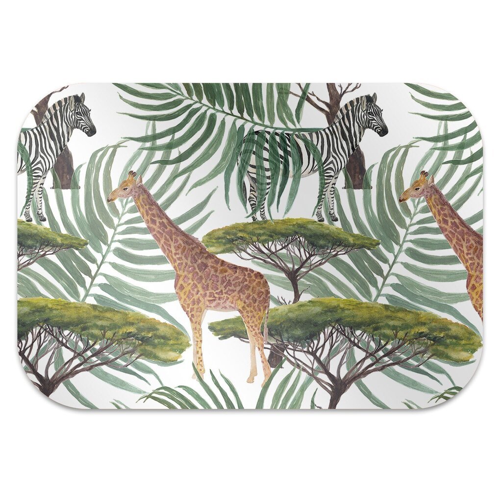 Apsauginis grindų kilimėlis Decormat Gyvūnų savanna, 100x70 cm, įvairių spalvų kaina ir informacija | Biuro kėdės | pigu.lt