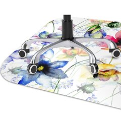 Apsauginis grindų kilimėlis Decormat Lauko gėlės, 100x70 cm, įvairių spalvų kaina ir informacija | Biuro kėdės | pigu.lt