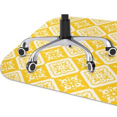 Apsauginis grindų kilimėlis Decormat Geltonos ir baltos spalvos, 100x70 cm, įvairių spalvų kaina ir informacija | Biuro kėdės | pigu.lt