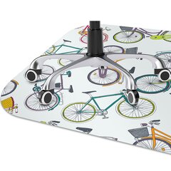 Apsauginis grindų kilimėlis Decormat Miesto dviračiai, 100x70 cm, įvairių spalvų kaina ir informacija | Biuro kėdės | pigu.lt