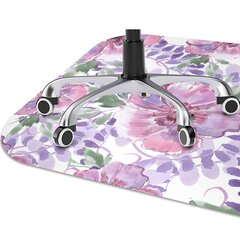 Apsauginis grindų kilimėlis Decormat Purpurinės gėlės, 100x70 cm, įvairių spalvų kaina ir informacija | Biuro kėdės | pigu.lt