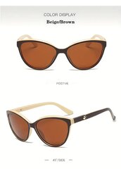 Поляризованные стильные солнечные очки в стиле кошачьих глаз. цена и информация | Женские солнцезащитные очки, неоновые розовые | pigu.lt