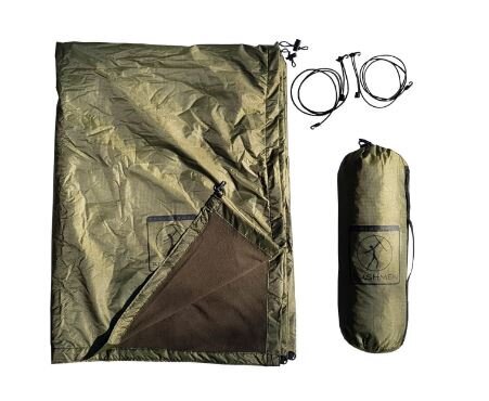 Termo antklodė su gobtuvu Bushmen, 2x1.4 m, žalias kaina ir informacija | Miegmaišiai | pigu.lt