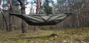 Termo antklodė su gobtuvu Bushmen, 2x1.4 m, žalias kaina ir informacija | Miegmaišiai | pigu.lt