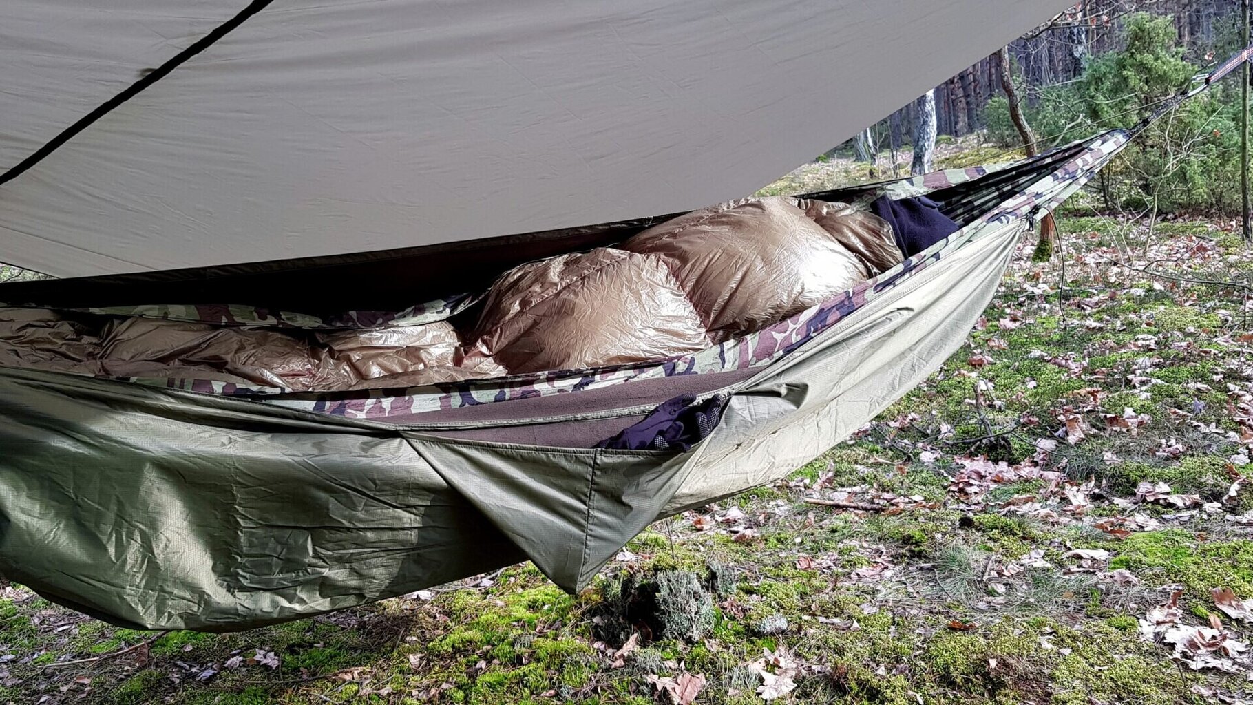 Termo antklodė su gobtuvu Bushmen, 2x1.4 m, žalias kaina ir informacija | Miegmaišiai | pigu.lt