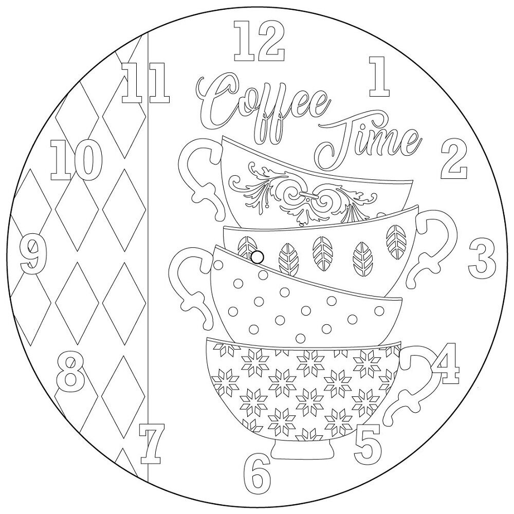 Rinkinys smėlio tapybai Laikrodis - Coffe Time, 38cm (SP-258) kaina ir informacija | Piešimo, tapybos, lipdymo reikmenys | pigu.lt