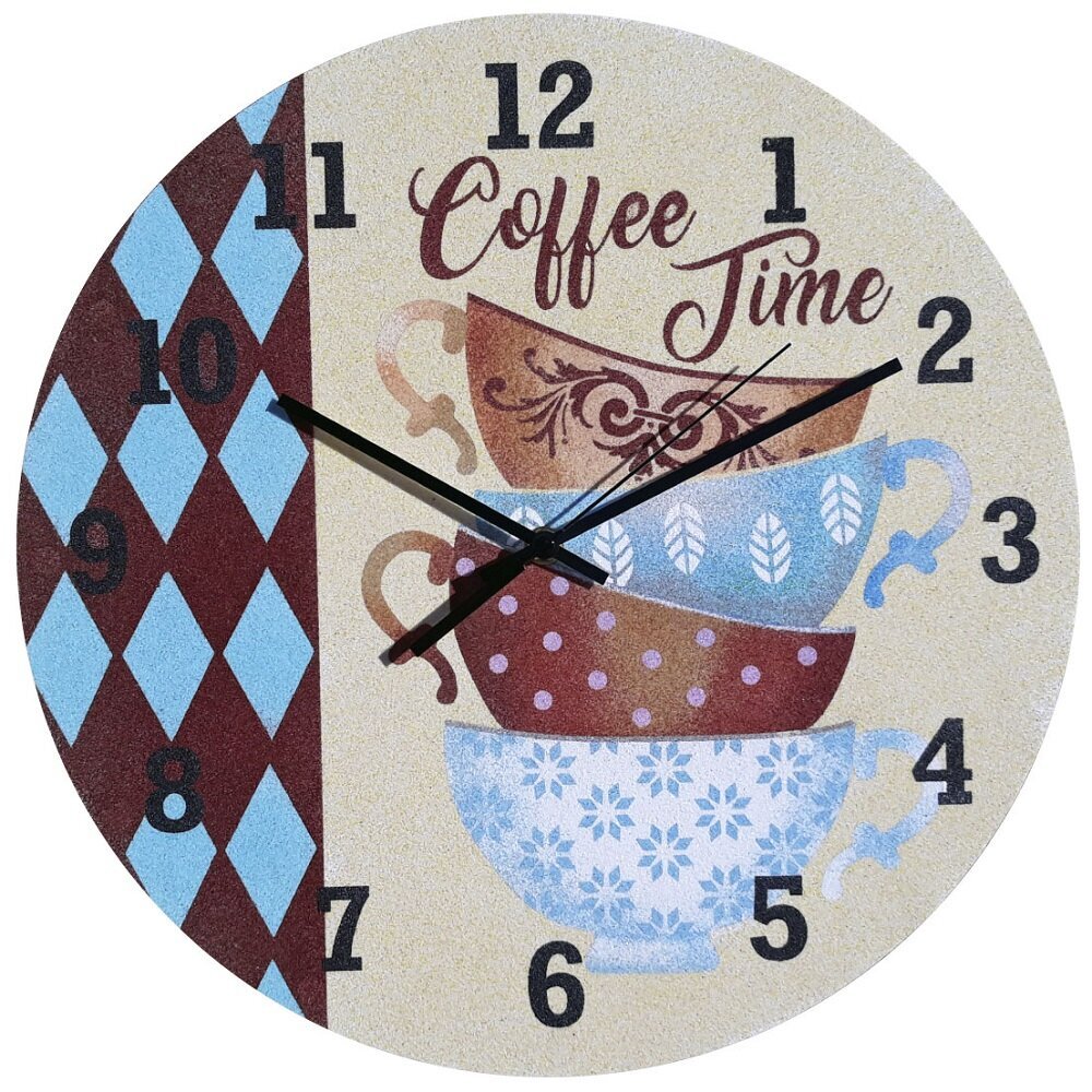 Rinkinys smėlio tapybai Laikrodis - Coffe Time, 38cm (SP-258) цена и информация | Piešimo, tapybos, lipdymo reikmenys | pigu.lt