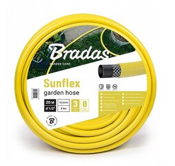 Садовый шланг Bradas Sunflex WMS3/420 3/4" 20 м 3 слоя желтый цена и информация | Оборудование для полива | pigu.lt