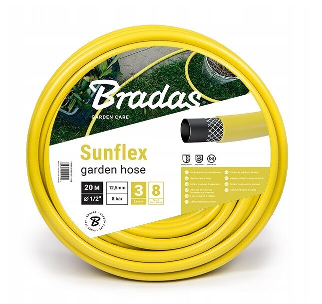 Sodo žarna Bradas Sunflex WMS3/420, 20 m, 1 vnt. kaina ir informacija | Laistymo įranga, purkštuvai | pigu.lt