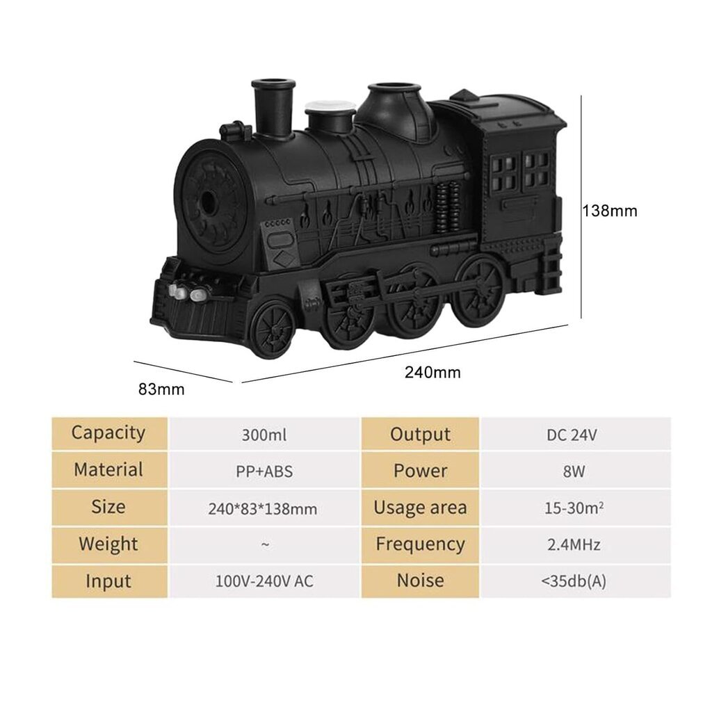 Aromaterapinis oro drėkintuvas Traukinys ir eterinis aliejus kaina ir informacija | Oro drėkintuvai | pigu.lt