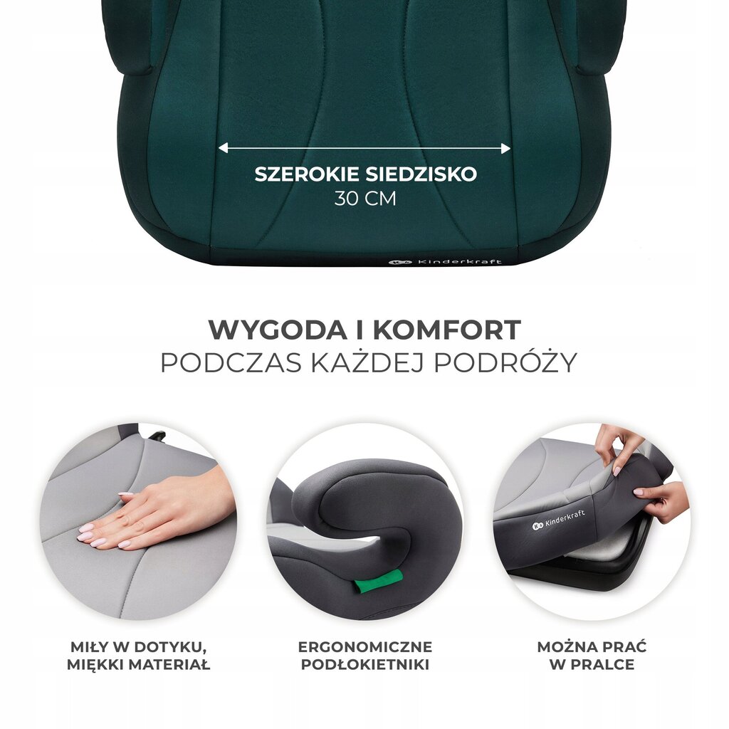 Kinderkraft i-Boost automobilinė kėdutė, 15-36 kg, green kaina ir informacija | Autokėdutės | pigu.lt