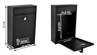 Pašto dėžutė Berimax TI-34 8.5x21.7x32 cm kaina ir informacija | Pašto dėžutės, namo numeriai | pigu.lt