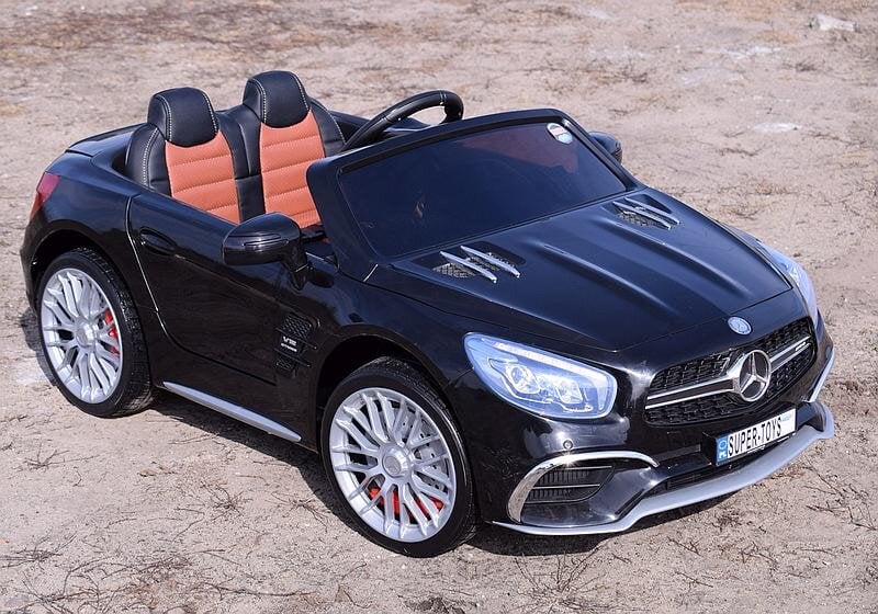 Dvivietis vaikiškas elektromobilis Super Toys Mercedes SL65 AMG XMX602, juodas kaina ir informacija | Elektromobiliai vaikams | pigu.lt