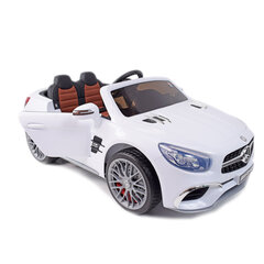 Dvivietis vaikiškas elektromobilis Super Toys Mercedes SL65 AMG XMX602, baltas цена и информация | Электромобили для детей | pigu.lt