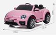 Dvivietis vaikiškas elektromobilis Super Toys VW Beetle S303, rožinis kaina ir informacija | Elektromobiliai vaikams | pigu.lt