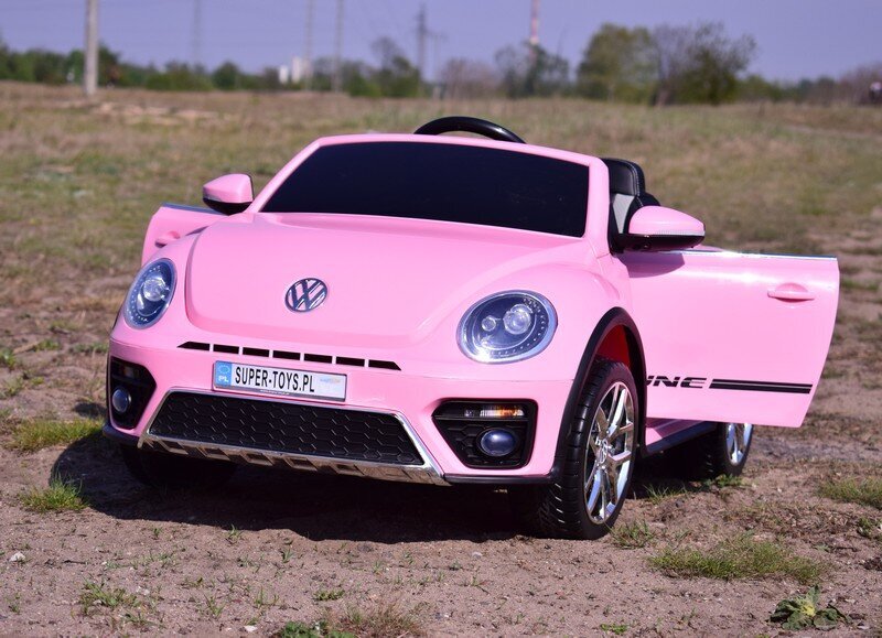 Dvivietis vaikiškas elektromobilis Super Toys VW Beetle S303, rožinis цена и информация | Elektromobiliai vaikams | pigu.lt