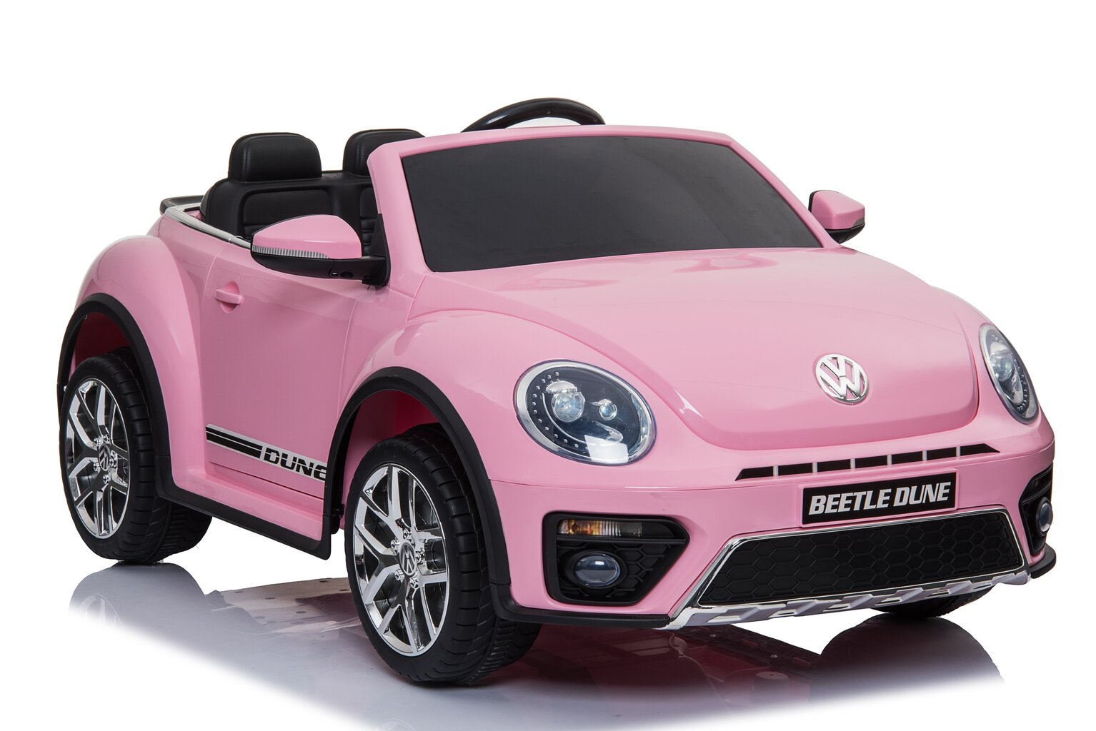 Dvivietis vaikiškas elektromobilis Super Toys VW Beetle S303, rožinis цена и информация | Elektromobiliai vaikams | pigu.lt