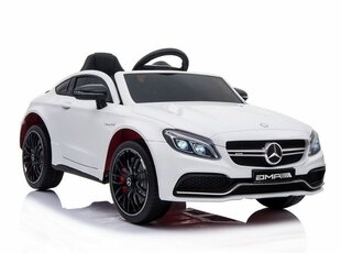 Vienvietis vaikiškas elektromobilis Super Toys Mercedes C 63 S Coupe QY-1588, baltas цена и информация | Электромобили для детей | pigu.lt