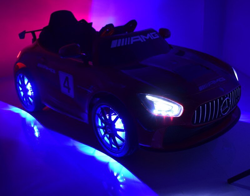 Vienvietis vaikiškas elektromobilis Super Toys Mercedes AMG GT 4 Sport Edition SX-1918, raudonas kaina ir informacija | Elektromobiliai vaikams | pigu.lt