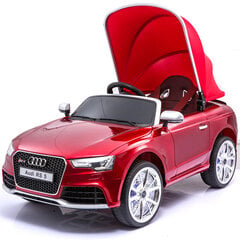 Vienvietis vaikiškas elektromobilis su stogeliu Super Toys Audi RS5, raudonas цена и информация | Электромобили для детей | pigu.lt